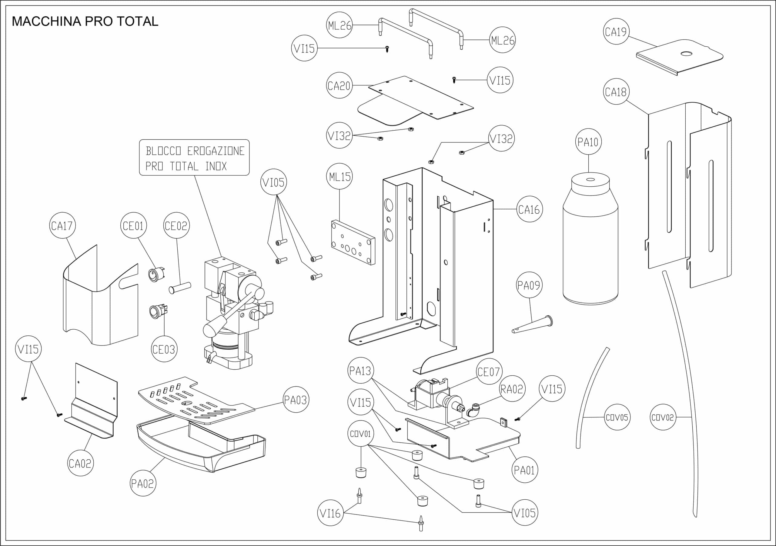 Ricambi Pro Total inox